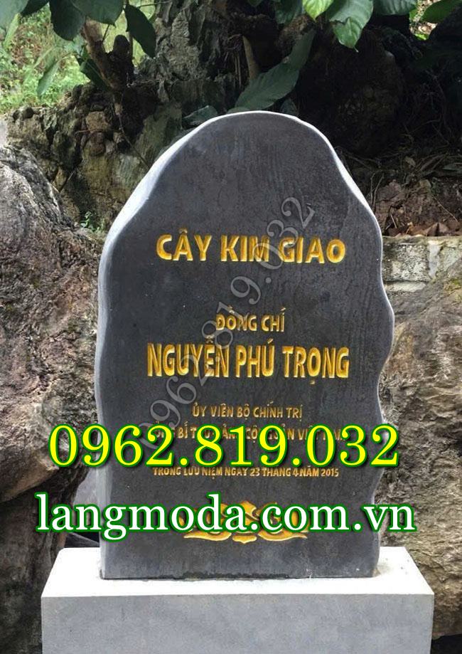 Mẫu bia đá ghi tên cây xanh bằng đá tự nhiên