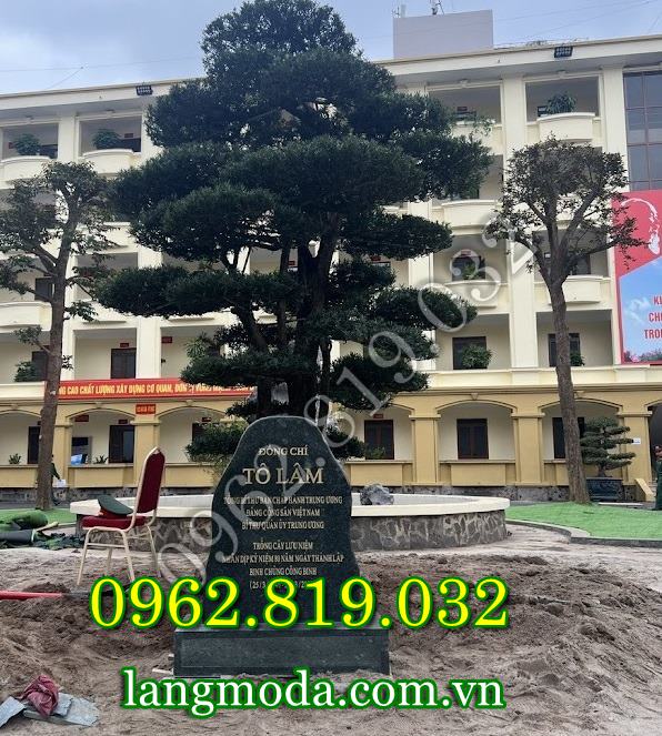 Mẫu bia đá trồng cây đẹp tại viện khoa học