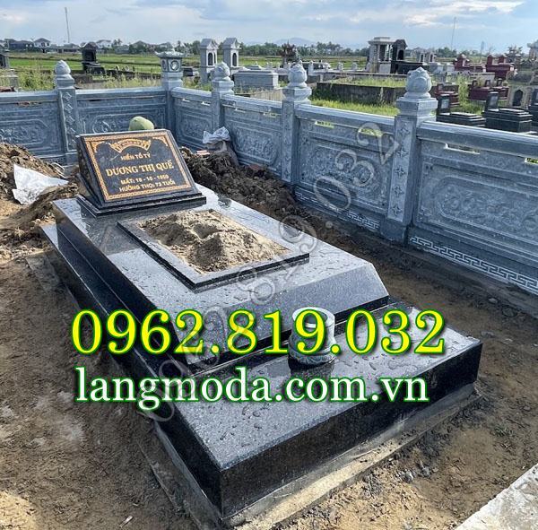 Mẫu mộ đá đơn không mái đẹp