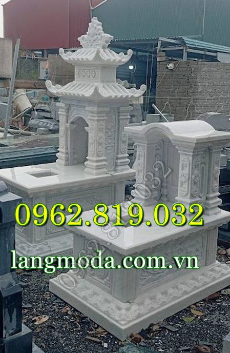 Mẫu mộ đơn đẹp bằng đá trắng