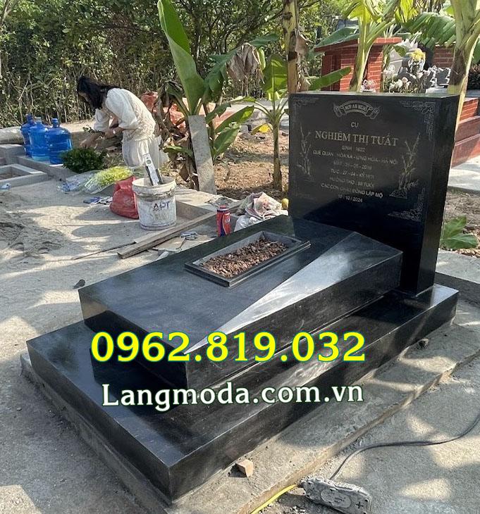 Mộ đá hoa cương đơn giản giá rẻ nhất hiện nay - Mộ đá đơn giản chất liệu đá hoa cương 
