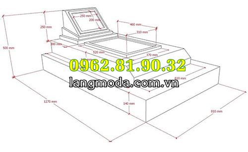 Kích thước mộ tam cấp đẹp chuẩn phong thủy