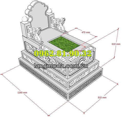 Kích thước xây mộ đá đẹp 