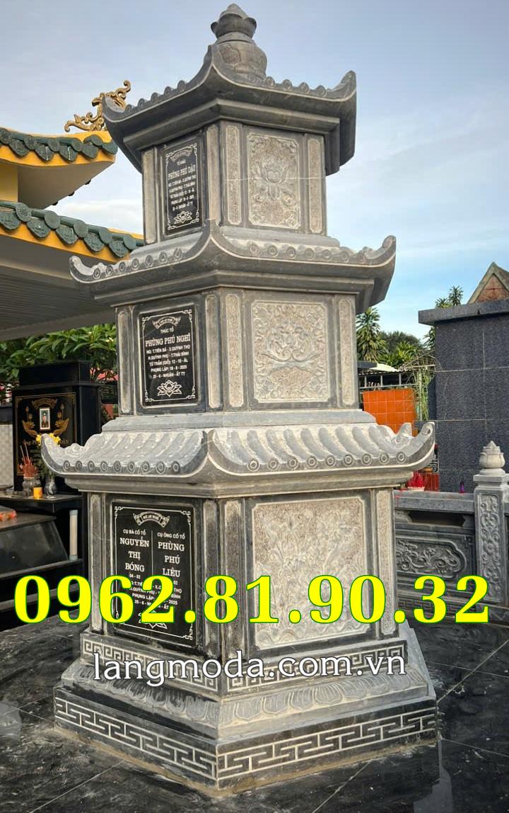 BD61 Bảo tháp đá đựng tro cốt mộ tháp phật giáo bán tại Bình Dương