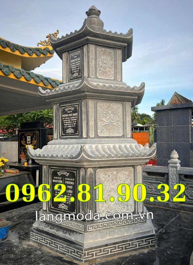 TV84 Bảo tháp đá thờ tro cốt tại Trà Vinh - Mẫu bảo tháp đựng hũ cốt tại Trà Vinh