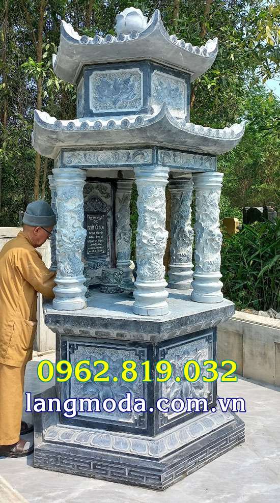 [Top25]mẫu mộ bảo tháp lục giác đẹp nhất hiện nay - Bảo tháp đá lục giác