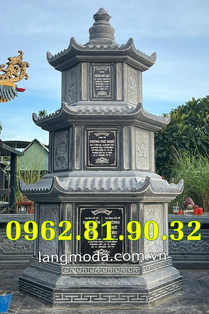Mẫu mộ bảo tháp lục giác để tro cốt đa tầng nhiều ngăn được xây dựng nhiều nhất hiện nay