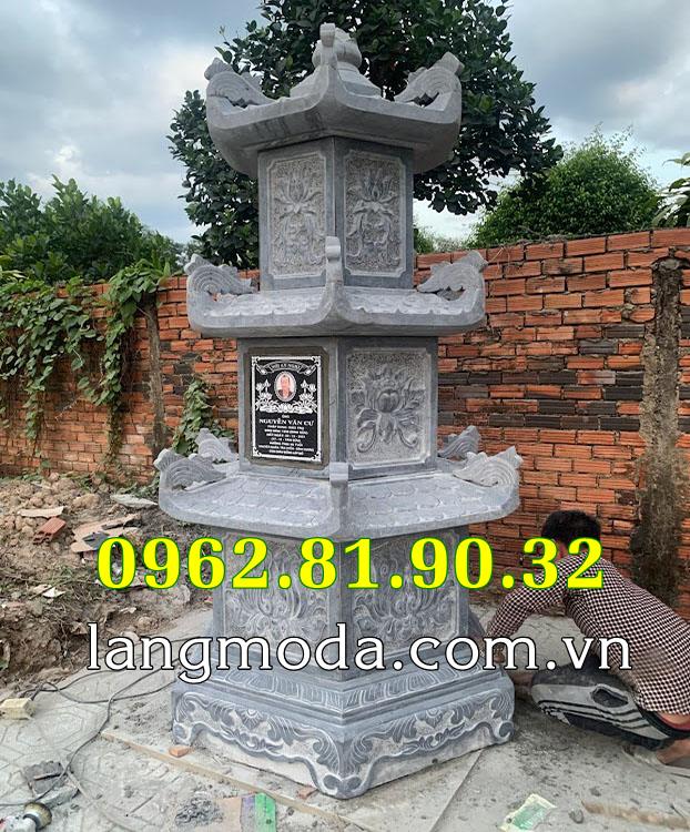 [BL94]Mẫu mộ tháp đá để tro cốt đẹp bán tại Bạc Liêu
