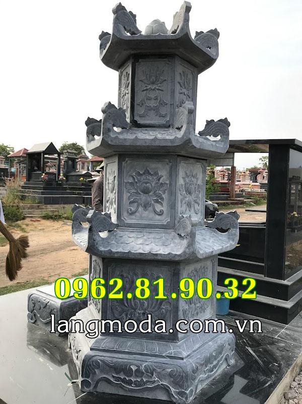 [BT2025]Bảo tháp đá nguyên khối thờ hũ tro cốt