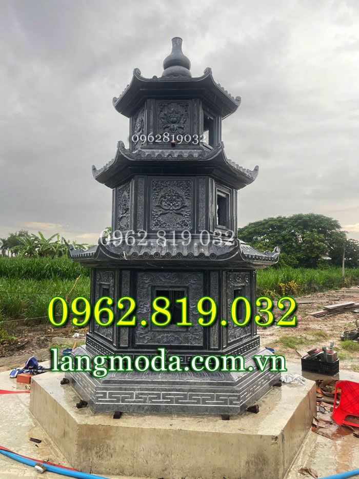 Mẫu tháp lục giác thờ cốt tại Sóc Trăng - Tháp mộ lục giác