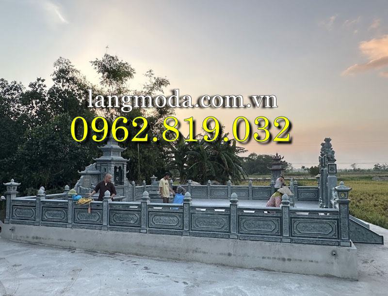 Mẫu lăng mộ gia đình đẹp thiết kế tổng thể hài hòa, chuẩn phong thủy