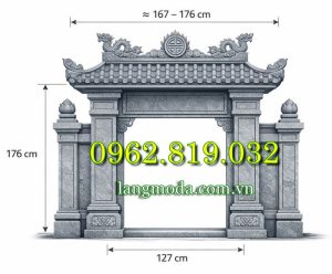 Tư vấn kích thước cổng nghĩa trang gia đình đẹp chuẩn phong thủy