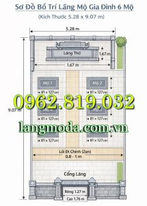 Kích thước lăng mộ gia đình - kích thước nghĩa trang gia đình