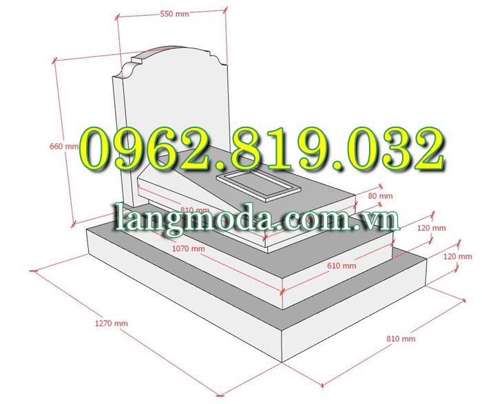 Kích thước xây mộ tam cấp chuẩn phong thủy