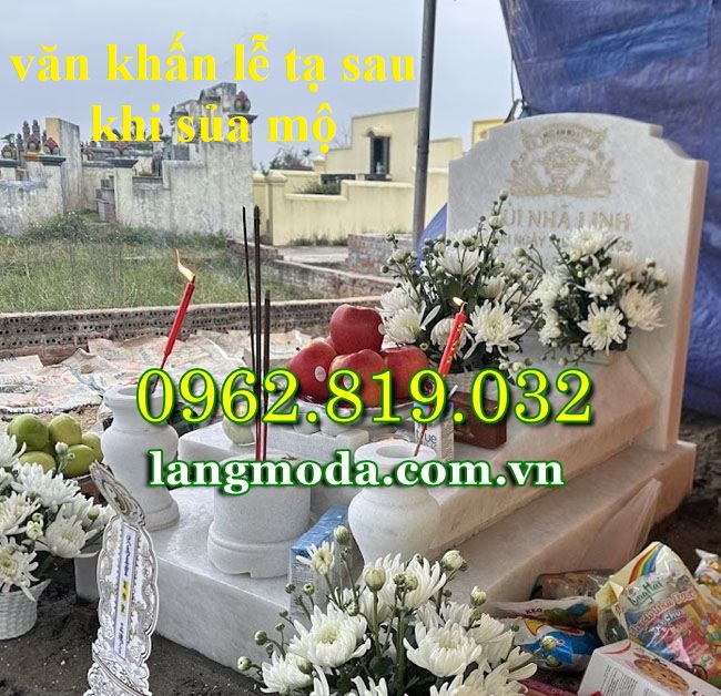 Văn khấn lễ tạ mộ sau khi sửa xong
