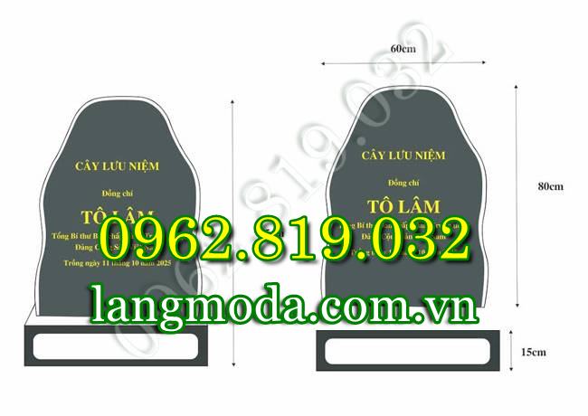 Kích thước bia đá trồng cây lưu niệm