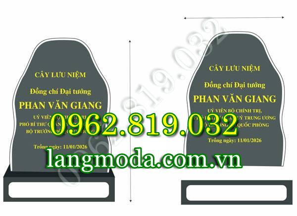 Kích thước bia đá trồng cây phổ biến hiện nay