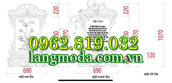 Kích thước bia đá ảnh hưởng đến giá thành