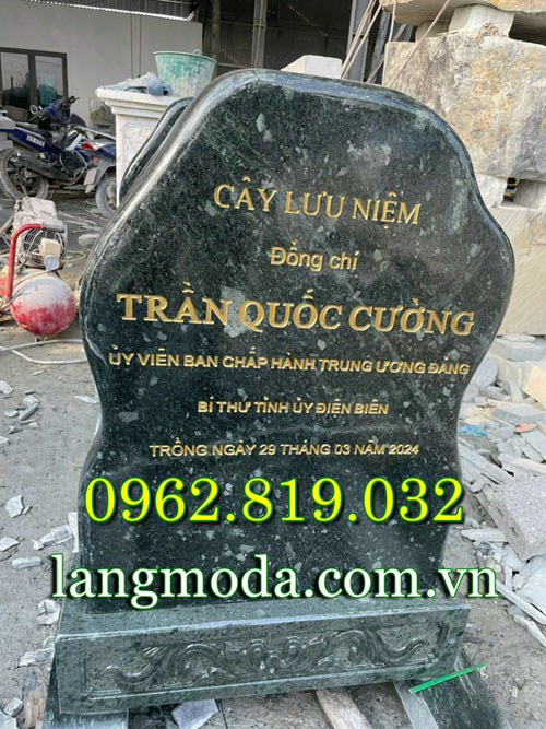 Mẫu bia đá công đức trồng cây ghi danh cá nhân và gia đình tham gia trồng cây