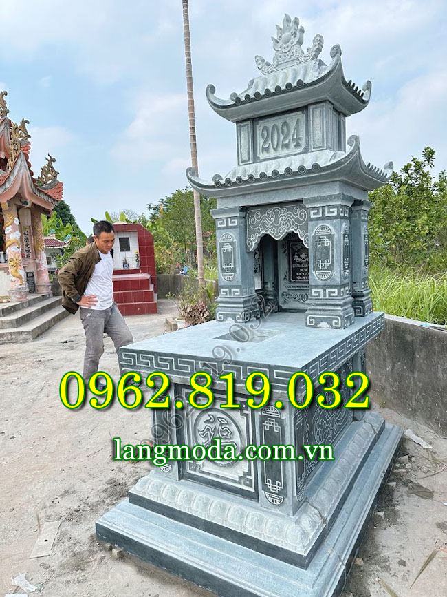 Mẫu mộ đẹp đơn giản có mái