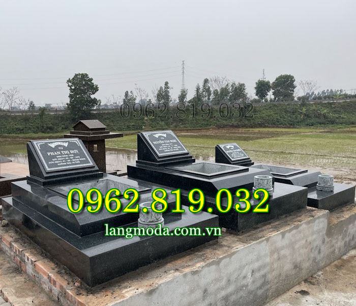 Mẫu mộ đẹp đơn giản đá hoa cương tại Hải Phòng