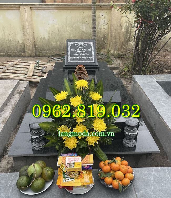 Mẫu mộ đơn giản mà đẹp bằng đá granite