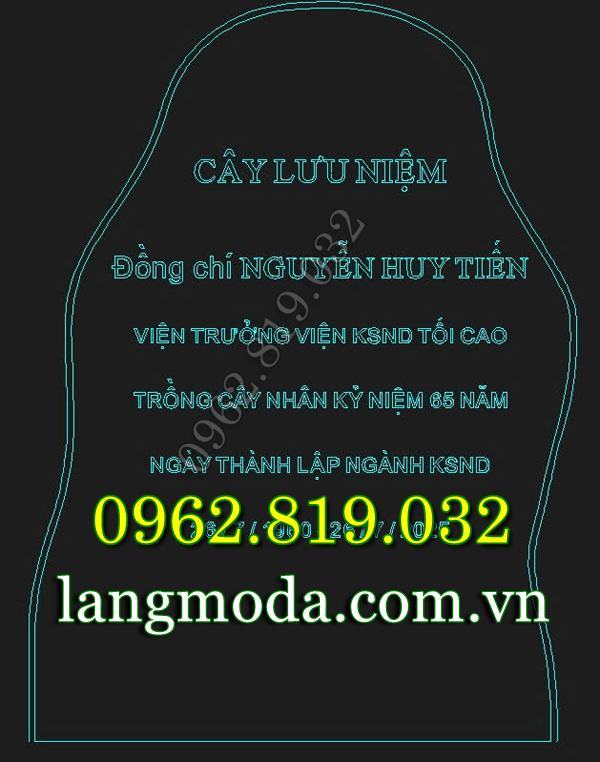 Mẫu nội dung bia đá trồng cây lưu niệm ghi tên cá nhân 
