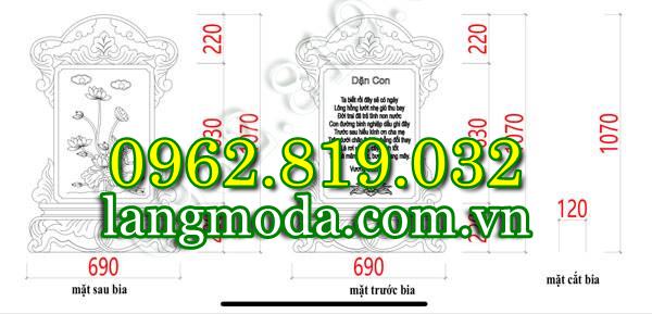 Kích thước bia đá liệt sĩ