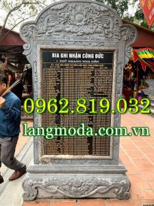 Mẫu bia đá công đức tại đền đình miếu mạo