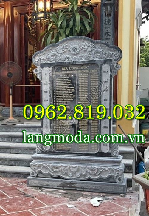 Mẫu bia đá công đức nhà thờ họ