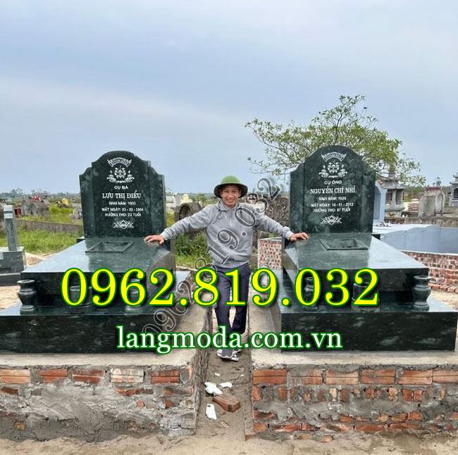 Mẫu mộ đá xanh rêu tự nhiên