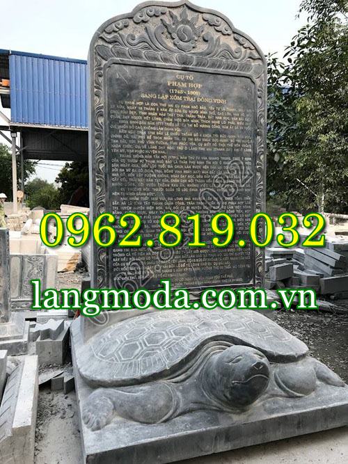 Rùa đội bia đá bằng đá tự nhiên nguyên khối