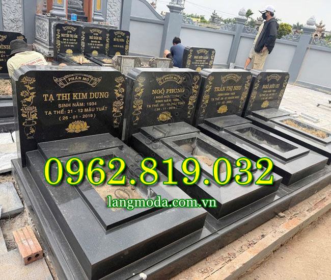 Mẫu mộ cải táng trong khu mộ gia đình