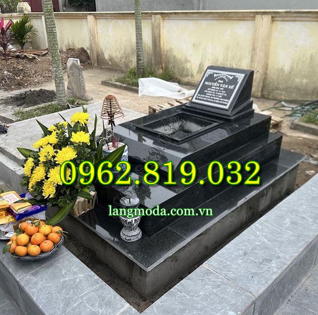 Mẫu mộ đá hỏa táng thiết kế đơn giản sang trọng
