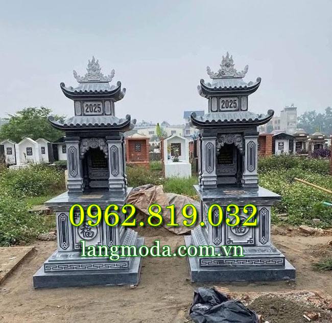 Mẫu mộ để tro cốt có mái mang phong cách truyền thống
