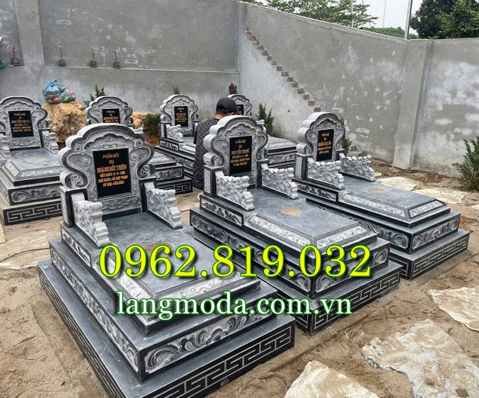 Mẫu mộ để tro cốt đá xanh đen