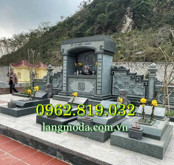 Mộ để tro cốt không mái đẹp thiết kế đơn giản